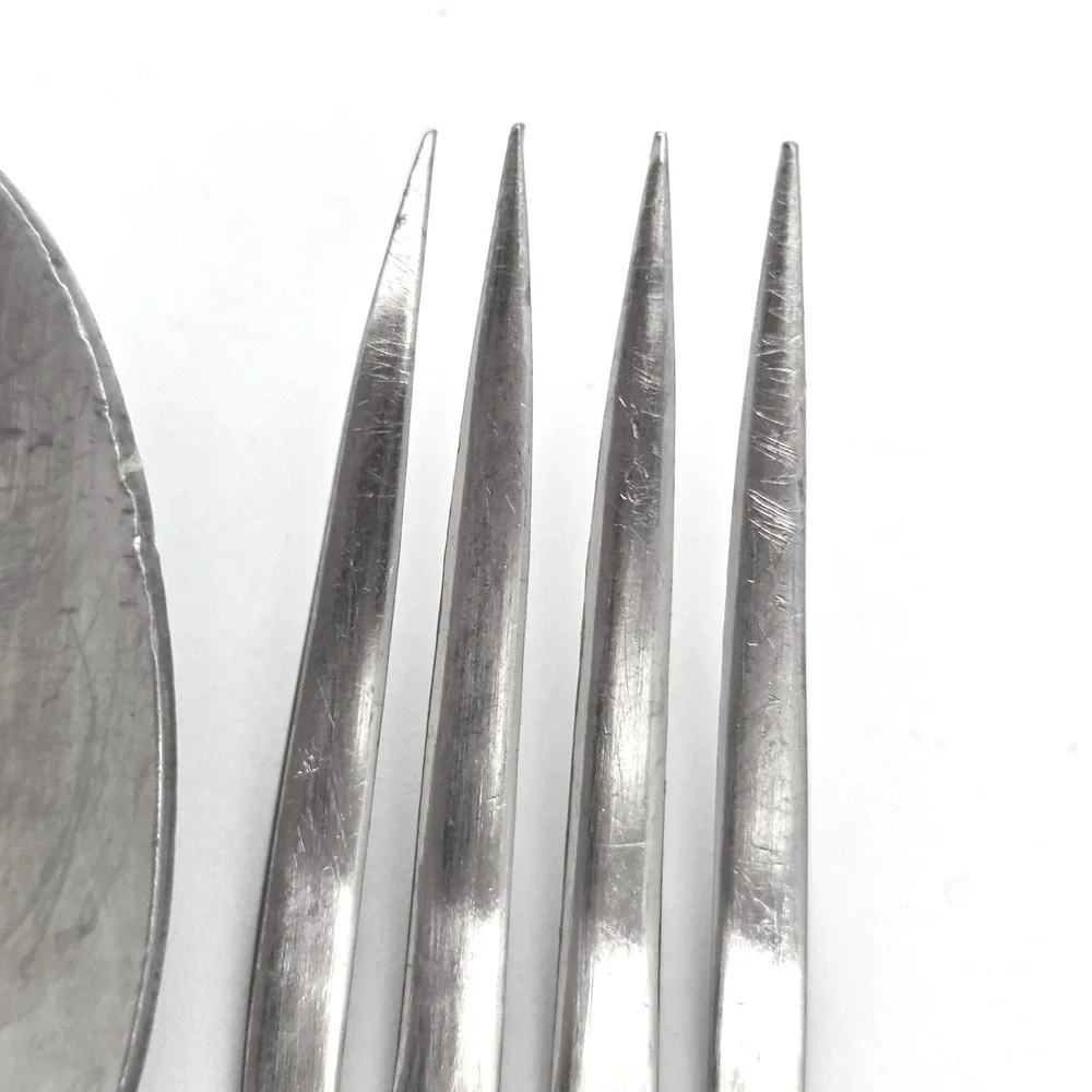 Superior Stainless USA Flatware 3pc Set Silver Floral Vine Forks Spoon Vintage